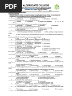 Summative Test-EALS (1st Quarter)