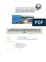 La Crisis Politica y Economica de Los Años 80 y Su Impacto en Nuestra Politica y Economia Actual en Peru-Terminado