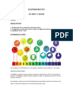 Experimento de Cido y Bases