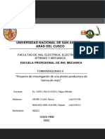 2do Avance Proyecto de Investigacion, Planta Procesadora de Harina de Maiz