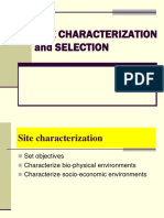 Site Characterization and Selection