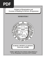 Semester-I: Scheme of Examination and