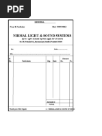 Sound & Lighting Bill 2