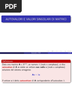 Autovalori Valori Singolari