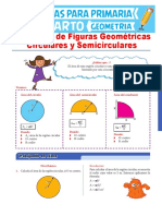 Superficie de Figuras Geométricas Circulares y Semicirculares para Cuarto de Primaria