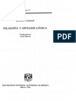 Carnap Rudolf - Filosofia Y Sintaxis Logica