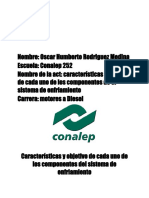 Características y Objetivo de Cada Uno de Los Componentes Del Sistema de Enfriamiento