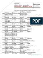 Creating HTML Form Using Kompozer: Previous Years' Board Paper - Question Bank