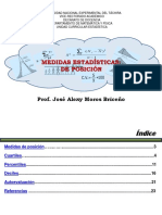 Medidas Estadísticas: de Posición: Prof. José Alexy Moros Briceño