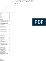 Parts List For Gyraf Calrec PQ1549 EQ: Resistors