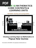 GR 10 Maths Core Content Areas - Units and Topics-1