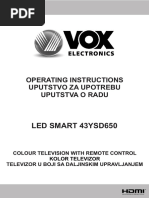 Led Smart 43ysd650: Operating Instructions Uputstvo Za Upotrebu Uputstva O Radu