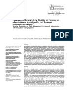 Evaluación General de La Gestión de Riesgos en Laboratorios de Investigación Con Sistemas Integrados de Calidad