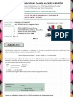 Caso Prácticos de Medicion Inicial y Posterior de Propiedad Planta y Equipo.