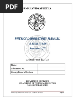 Physics Lab Manual 2021-22