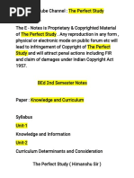 EnglishKnowledge and Curriculum P 1 B Ed 2nd Semester Notes in English (1) Unlocked