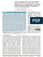 Analysis and Implementation of Power Quality Improvement Using VSC Based DSTATCOM Distribution Static Compensator