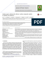 Carbon Paper Substrate For Silicon-Carbon Composit