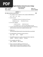 12th Chemistry Test (Prelim)