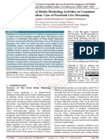 The Impact of Social Media Marketing Activities On Consumer Purchase Intention Case of Facebook Live Streaming