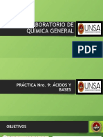Laboratorio de Química General - Practica Nro 9 - Acidos y Bases