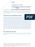 Lettre de Demande D Autorisation de Travail Pour Un Travailleur Etranger 3474