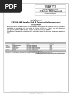 F4E-QA-111 Supplier Risk and Opportunity Management Instruction 29XB3F v1 1