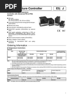 Temperature Controller E5 J: Ordering Information