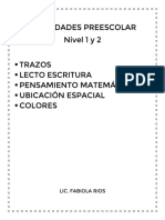 Cuadernillo de Actividades-Preescolar para Trabajar Lectoescritura