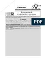 International Mathematics Olympiad: Sample Paper