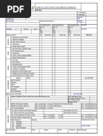 Checklist For Concrete Works: Name of Work: Employer: Contract No.: Contractor