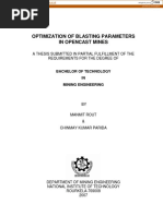 Optimization of Blasting Parameters in Opencast Mines