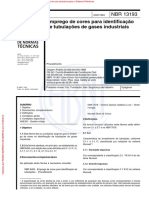 ABNT 13193-Emprego de Cores para Identificação de Tubulações de Gases Industriais