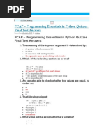 PCAP - Programming Essentials in Python Quizzes Final Test Answers