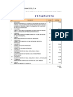 Presupuesto y Analisis Definitivo Mercado Municipal