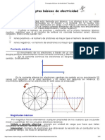 Conceptos Básicos de Electricidad. Tecnología