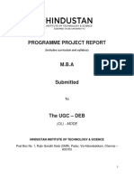 Programme Project Report: (Includes Curriculum and Syllabus)