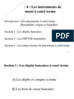 Chapitre 4 Les Instruments de Placement À Court Terme