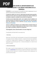 Relacion Entre El Departamento de Contabilidad y Las Areas Funciones de La Empresa