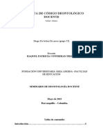 PROPUESTA DE CÓDIGO DEONTOLÓGICO DOCENTE - Seminario de Deontología Docente