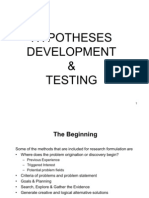 Hypothesis Development and Testing