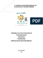 Proposta de Trabalho Psicopedagógico No Ambiente Escolar Do Colégio Simonin