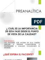 II. Etapa Preanalítica