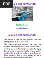 Air Laid Web Formation: Devaraja.H.M