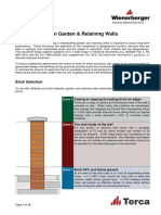 Wienerberger Guidance Note On Garden Retaining Walls