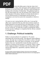 Challenge: Political Instability