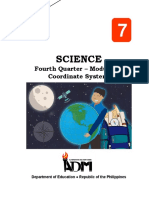 Science: Fourth Quarter - Module 1A Coordinate System