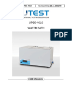 UTGE-4010 Water Bath: Document No: UTGE-4010 Revision Date: 30.11.2020/00