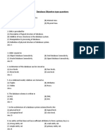 Database Objective Type Questions