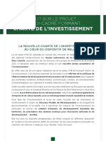 Grandes Lignes de La Nouvelle Charte D'investissement Du Maroc